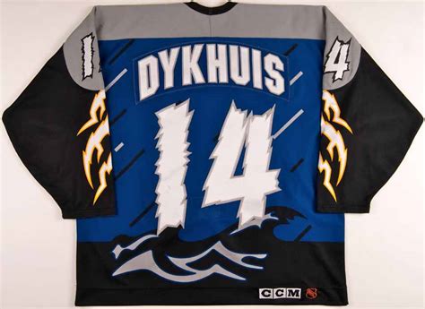 1997 98 karl dykhuis tampa bay lightning game worn jersey
