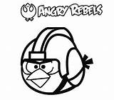 Angry Rebels Coloring Bird Space sketch template