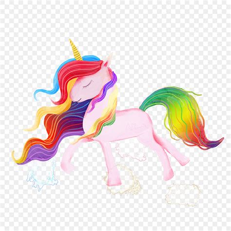 rainbows  unicorns clipart transparent png hd watercolor style