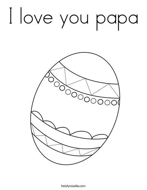love  papa coloring page tracing twisty noodle easter egg
