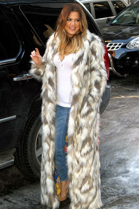 khloe kardashian makes a bold anti fur fashion statement