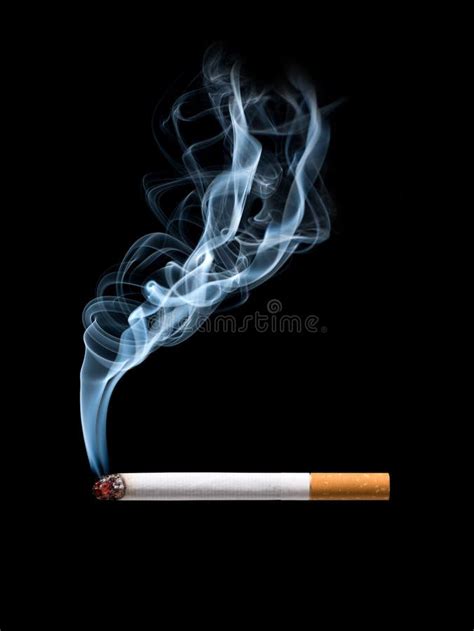 rokende sigaret stock afbeelding image  geisoleerd