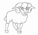 Coloring Ram Pages Animals sketch template