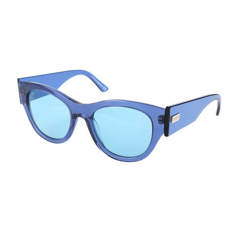 women s to0167 84v sunglasses shiny light blue tods touch of modern