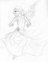 Goddess Anime Coloring Pages Water Template Death sketch template