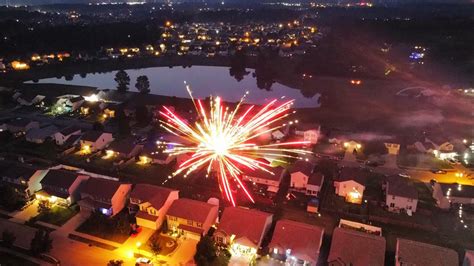 drone view    july fireworks youtube