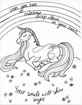 Unicorn Coloring Pages Girls Shine Smile Will Print Coloringbay Rainbow Beautiful Inspirational sketch template