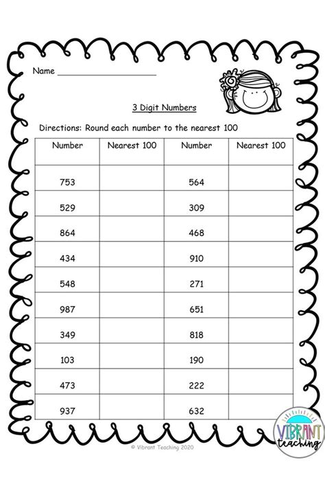 rounding worksheets     digit numbers rounding worksheets