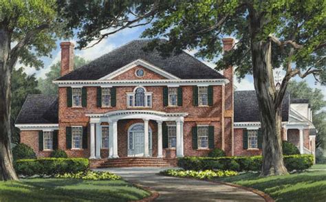 southern colonial house plan  bedrooms  bath  sq ft plan