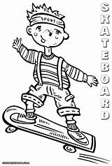 Skateboard Pages Cool Print Coloring Template sketch template