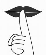 Shhh Sign Quiet Finger Mouth Over Sigh Index Stock Publicdomainpictures sketch template