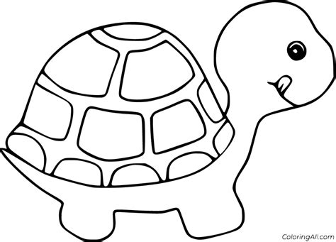 printable tortoise coloring pages  vector format easy