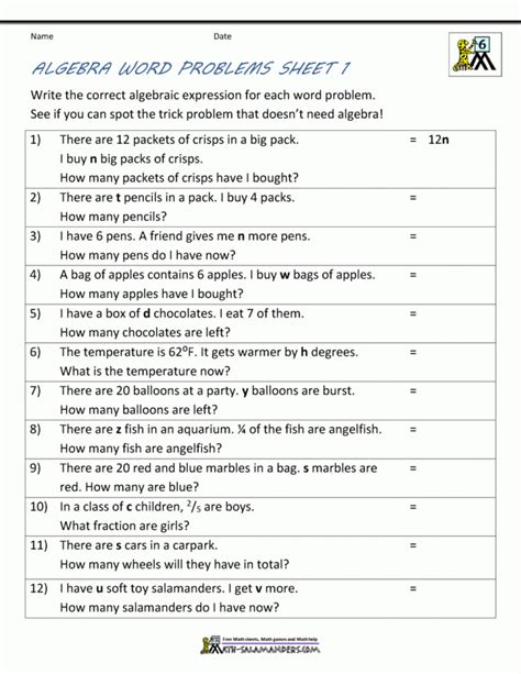 writing equations  word problems worksheet db excelcom