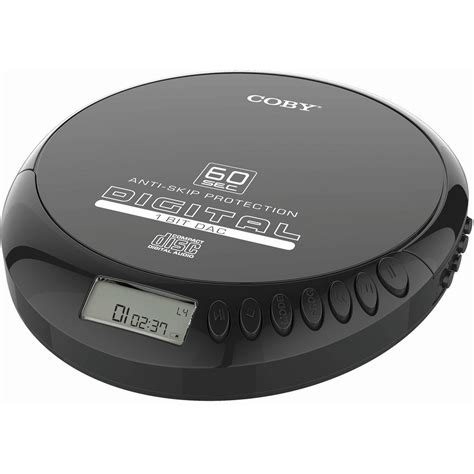 coby portable cd player black cdbk bh photo video