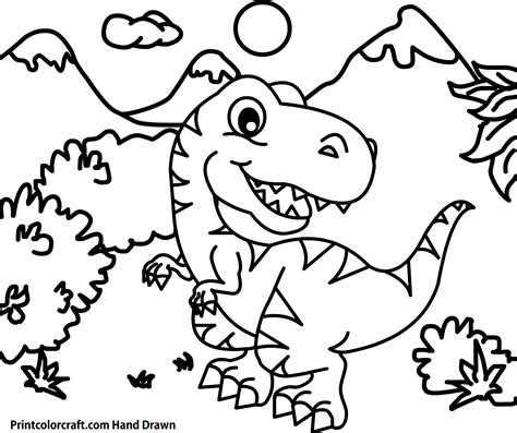 dinosaur coloring pages updated printable  print color craft