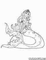 Meerjungfrau Prinzessin Delphin sketch template