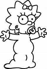 Simpson Simpsons Maggie Coloring Pages Los Characters Drawings Simsons Cartoon Sheets Nice Wecoloringpage March Tattoo sketch template