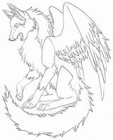 Coloring Pages Wolf Wolves Anime Winged Wings Foxes Karate Color Cute Pack Drawing Drawings Another Baby Cool Print Printable Sketch sketch template