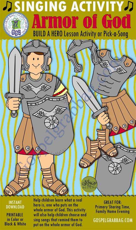 armor  god lds lesson activities primary singing time song