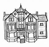 Mansion Coloring Pages Template sketch template
