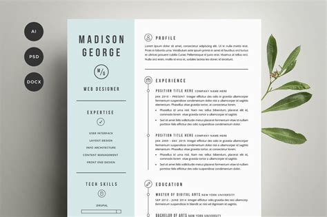 resume and cover letter template creative illustrator templates