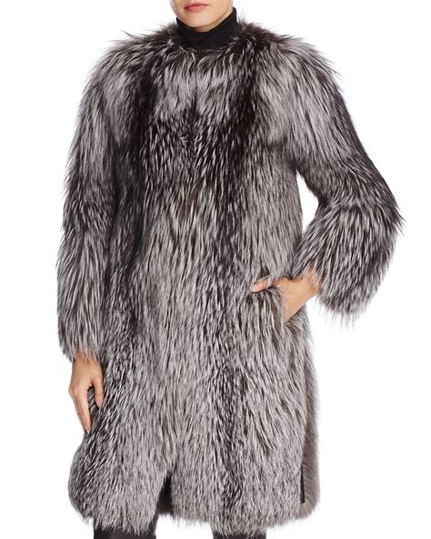 china high quality women leather trim faux fox fur coats