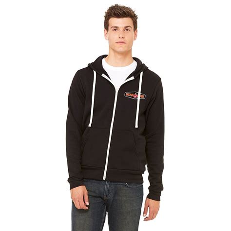 apparel full zip hoodie black sf
