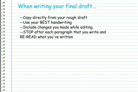 final draft writing  personal narrative