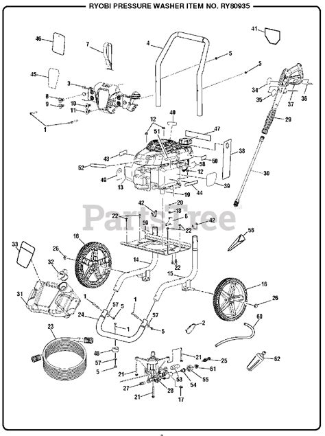 ryobi ry   ryobi pressure washer general assembly parts lookup  diagrams