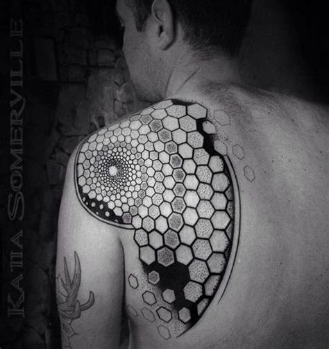 Shoulder Blade Tattoo Honeycomb Best Tattoo Ideas