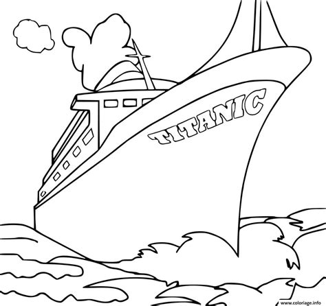 coloriage bateau titanic rms transatlantique britannique jecoloriecom