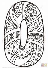 Number Da Zentangle Coloring Colorare Numbers Color Supercoloring Pages Printable Disegni Numeri Salvato sketch template