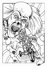 Coloring Pages Pennywise Scary Halloween Printable Getcolorings Print Color sketch template