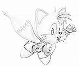 Sonic Flying sketch template
