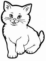 Cat Clipart Coloring Clip Library sketch template