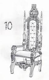 Drawing King Throne Chair Coloring Sketch Drawings Iron Paintingvalley Royal Template Painting sketch template