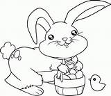 Coloring Bunny Pages Easter Popular sketch template
