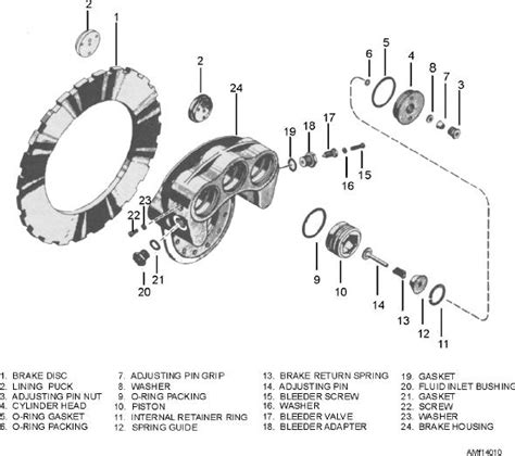 figure   exploded view  single disc brake assembly
