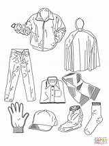 Coloring Pages Clothes Various Printable sketch template
