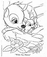 Bambi Coloring Pages Printable Flower Snow First sketch template