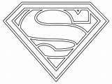 Coloring Superman Pages Logo Symbol Popular sketch template