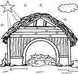 Stable Nativity Coloring Manger Scene Pages Jesus Christmas Drawing Kids Drawings Line Color Printable Star Template Cool2bkids Sheets Templates Simple sketch template