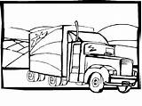 Coloring Truck Trucks Semi Pages Kids Fun Vrachtwagen Popular sketch template