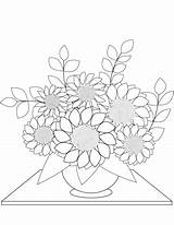 Girasoles Ramo Coloring Sunflowers Categorías sketch template