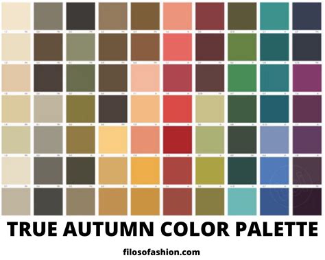 true autumn color palette colors  wardrobe  makeup