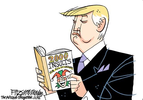 editorial cartoon trump s reading list