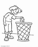 Throwing Garbage Picking Dustbin Throws sketch template