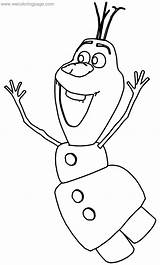 Olaf Coloring Snowman Wecoloringpage Pages Frozen sketch template