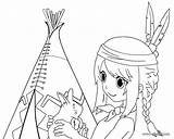 Indian Girl Coloring Pages Hellokids Print Color Getdrawings Woman sketch template