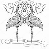 Flamingo Coloring Drawing Zentangle Illustration Hand Adult Bird Tribal Stock Illu Books Tattoos Totem Cartoon Vector Pages Logo Getdrawings Panki sketch template